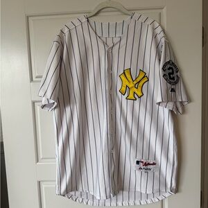 Majestic Yankees Derek Jeter Jersey, gold ceremony patch